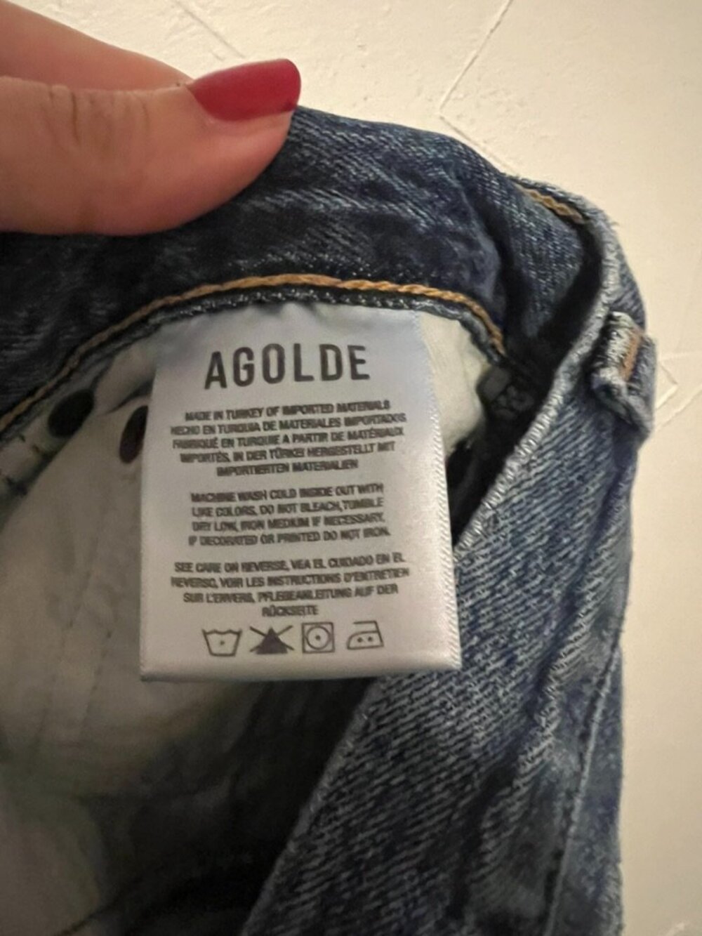 Agolde Riley High Rise Straight Crop In Frequency Size 28 - Picture 8 of 9